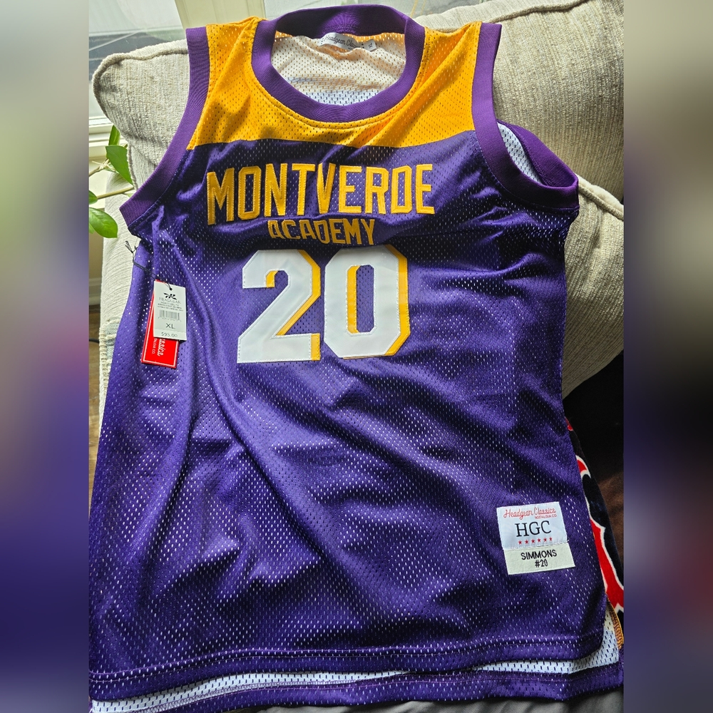 Brand New Ben Simmons Size XL Purple and Yellow Montverde Academy Jersey